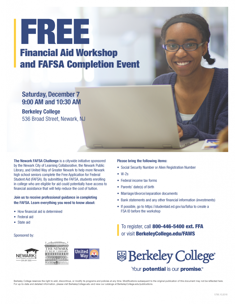 Financial Aid Workshop And FAFSA Completion Event - Berkeley College ...